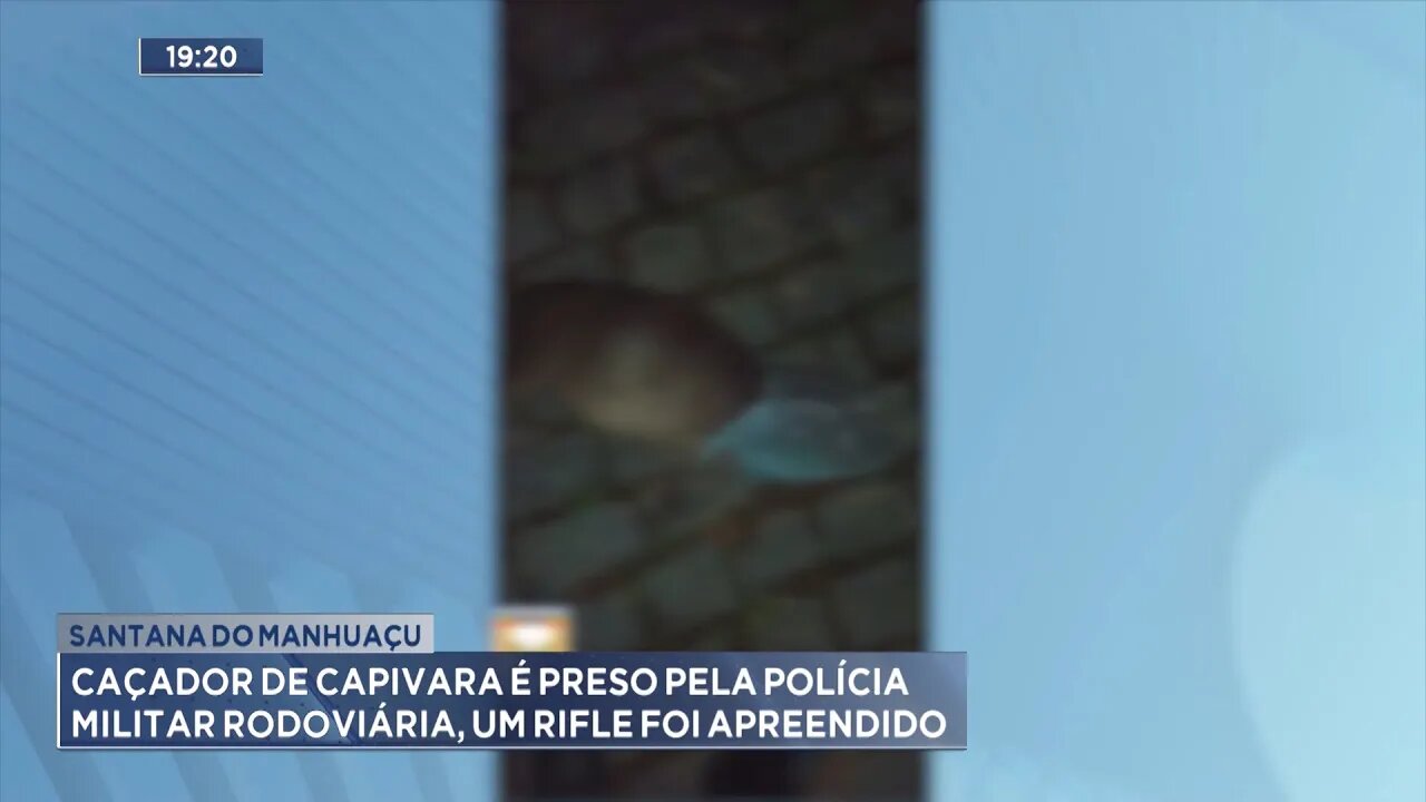 Santana do Manhuaçu: Caçador de Capivara é Preso pela PM Rodoviária, Um Rifle foi Apreendido.