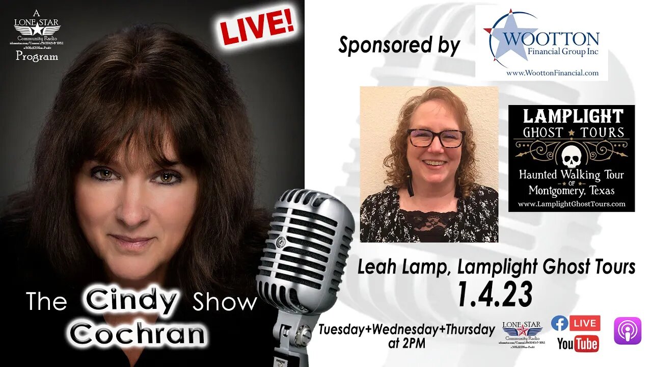 1.4.23 - Leah Lamp, Lamplight Ghost Tours - The Cindy Cochran Show