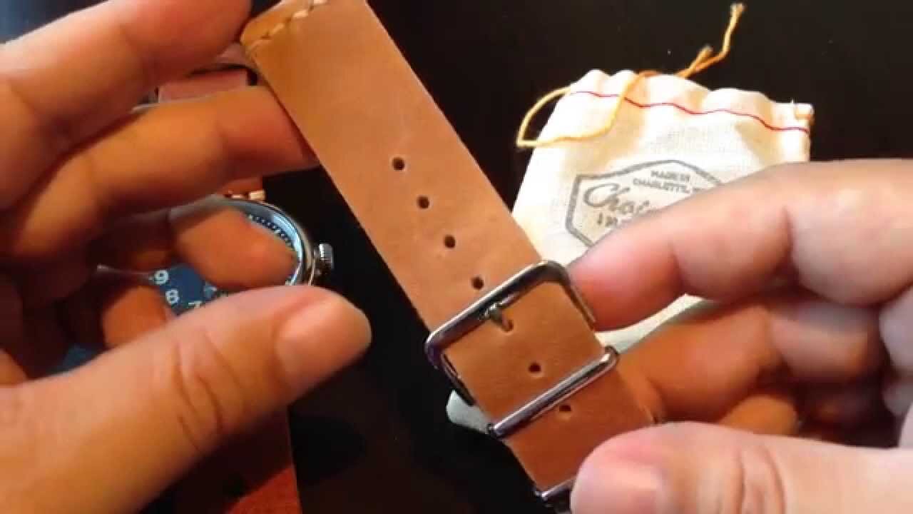 Custom Horween leather chromexcel watch band from Choice Cuts on my Shinola Runwell