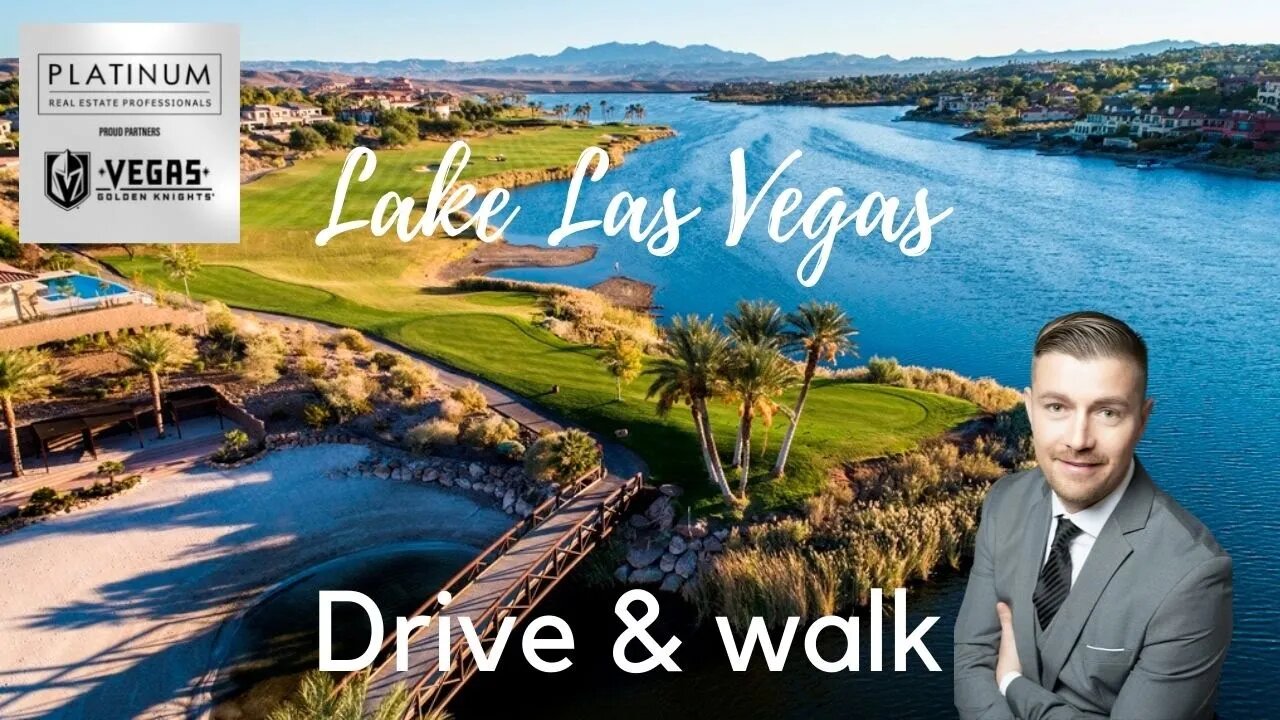 Drive around Lake Las Vegas neighborhood