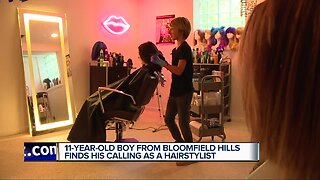 At just 11, this metro Detroit boy is a hairstyling prodigy