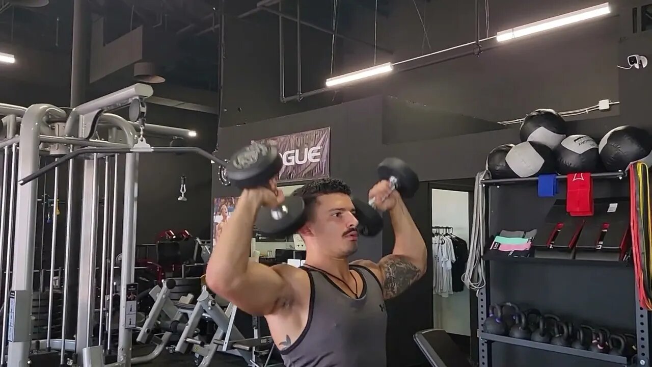 Standing Dumbbell Overhead Tate Press