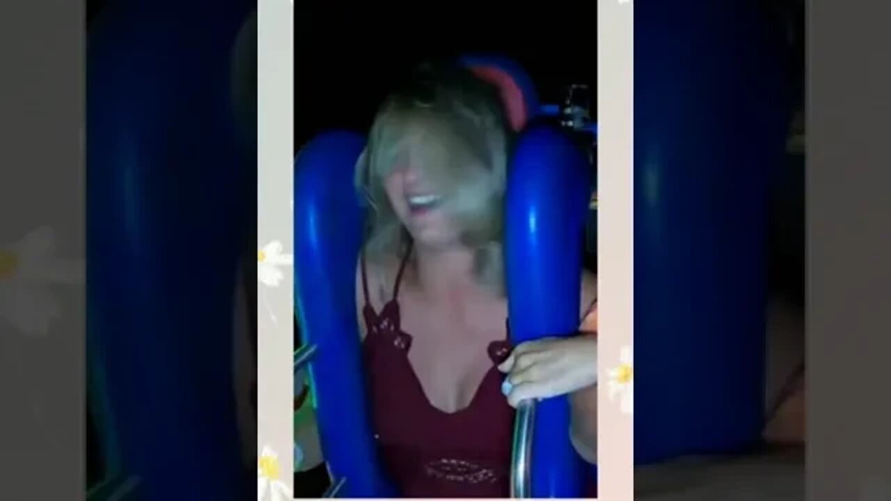 slingshot ride girl falls out / slingshot rider girl part 45 #shorts