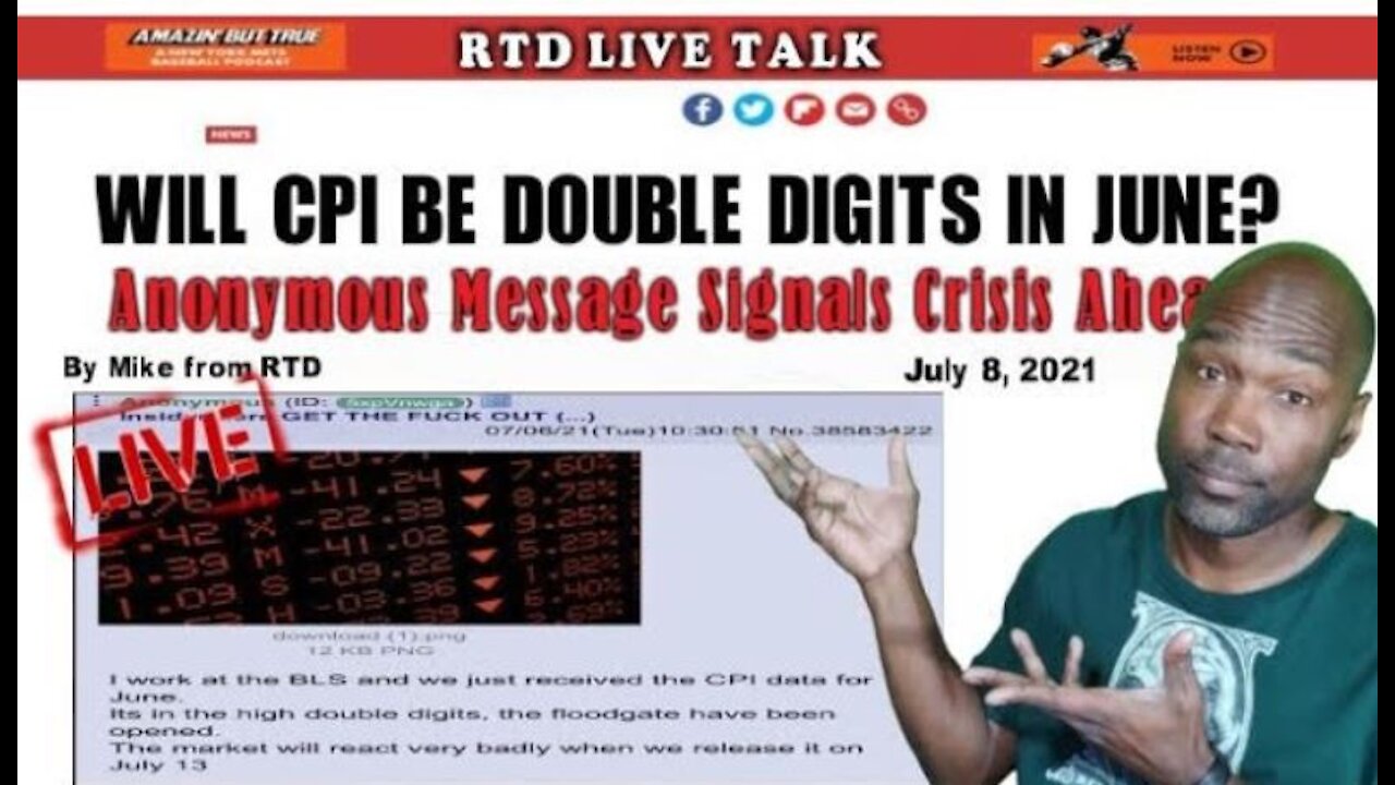 Double Digit Inflation Could Mean Danger For Markets (Let's Talk...)