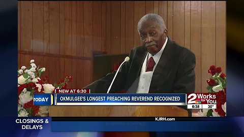 Okmulgee Pastor recognized after 60 years of preaching