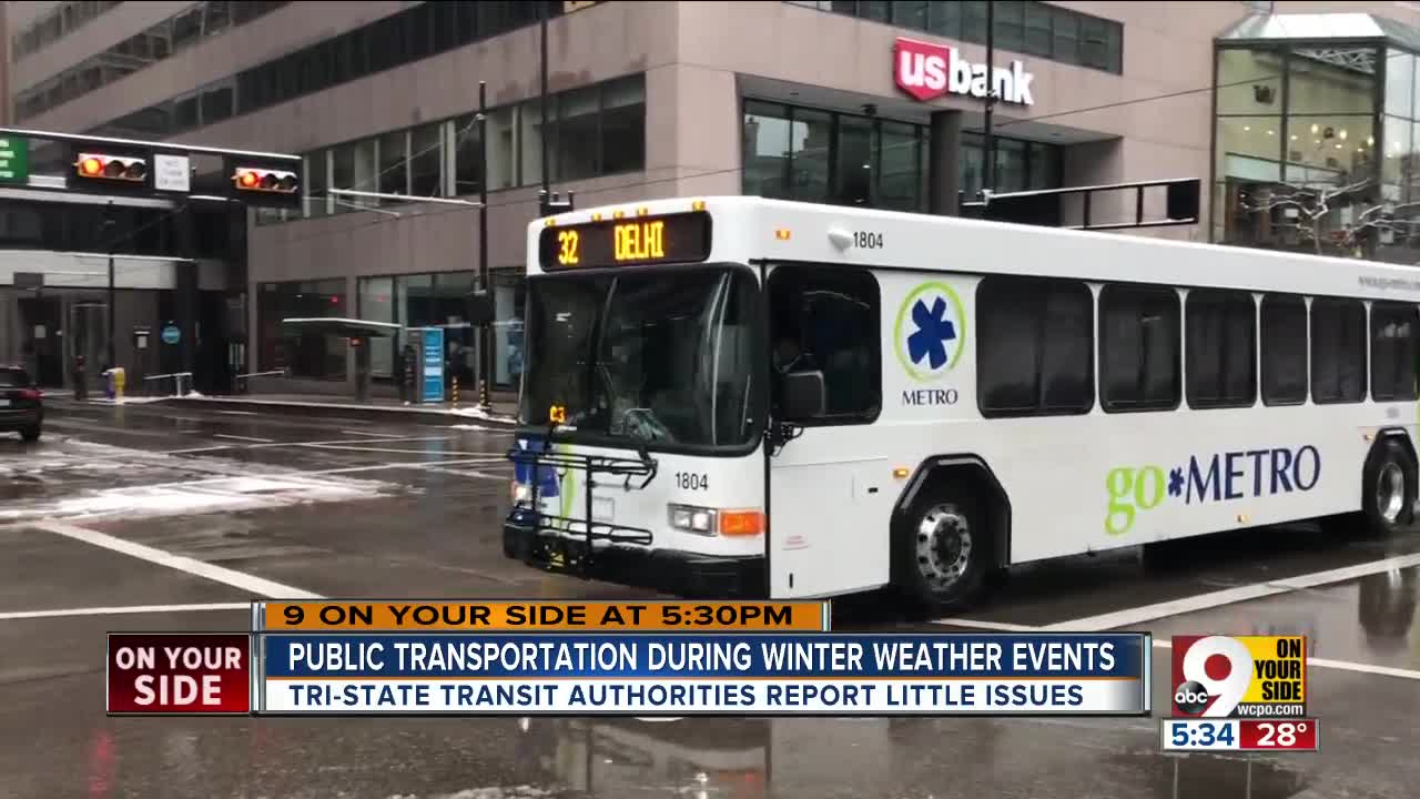 Public transit during winter weather