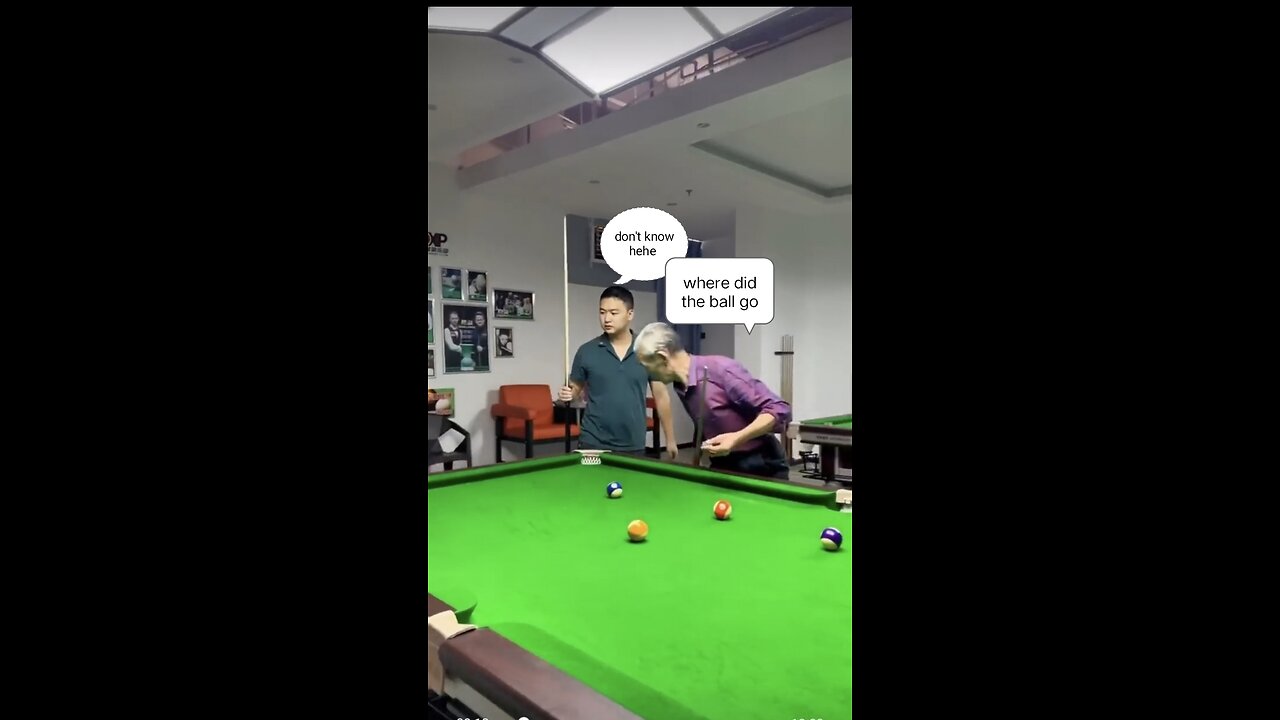 He didn't know he got played 😂- billiards funny clips