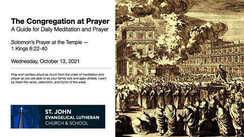 Solomon’s Prayer at the Temple —1 Kings 8:22-40