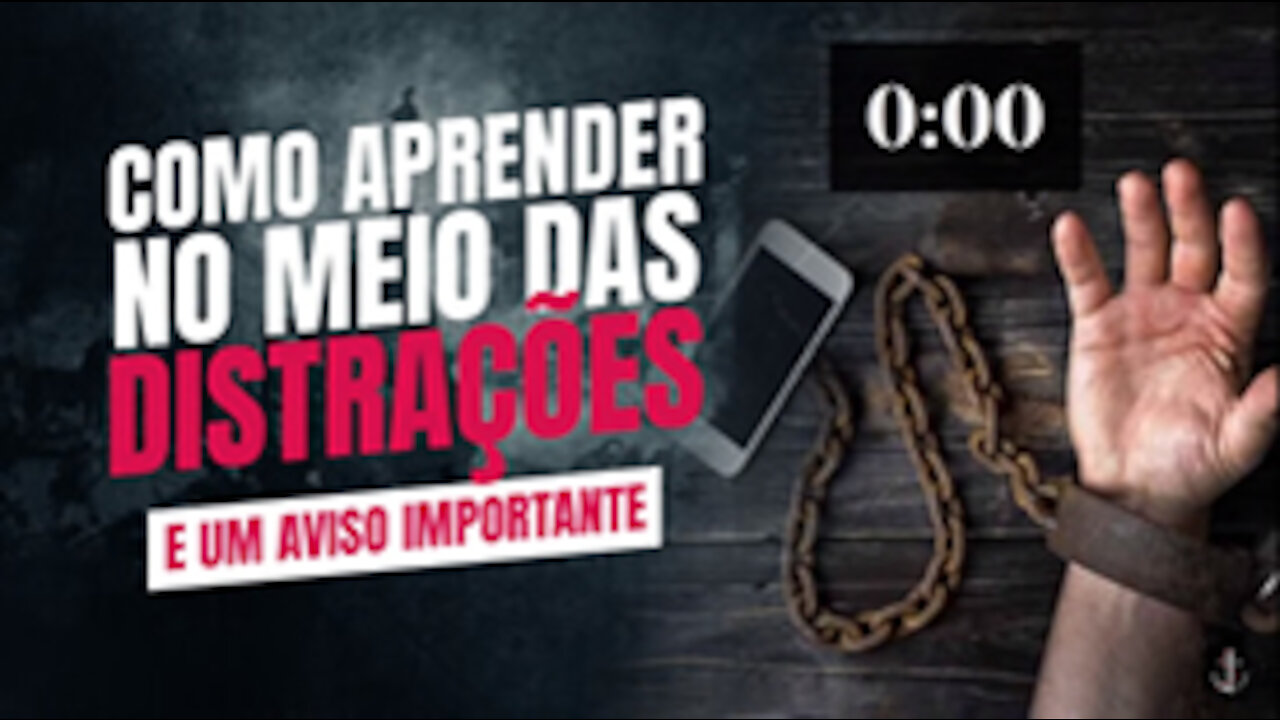 AULA GRATUITA - Aprenda a organizar os seus estudos e a controlar as distrações . #3