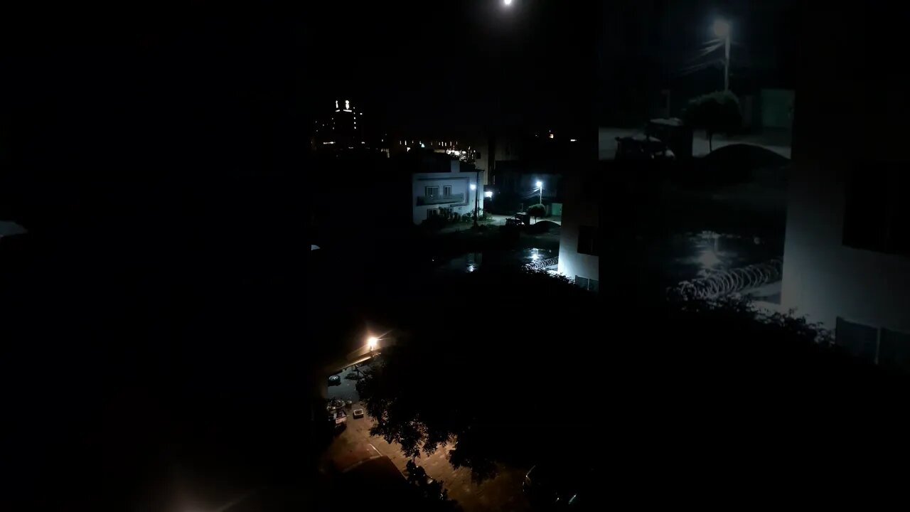 Car workshop and gym at night