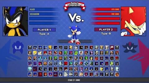 Silver Sonic & Seelkadoom VS Ryu Sonic I Sonic Battle MUGEN HD