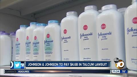 Johnson & Johnson to pay $4.6B in talcum Lawsuit