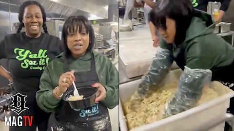 Trina Throws Down In A Commercial Kitchen Before Concert Appearance In Philadelphia! 👩🏽‍🍳