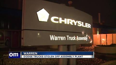 Nine brand new trucks stolen from Fiat Chrysler storage lot in Warren