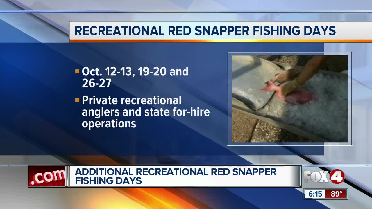 Red Snapper fishing season extended