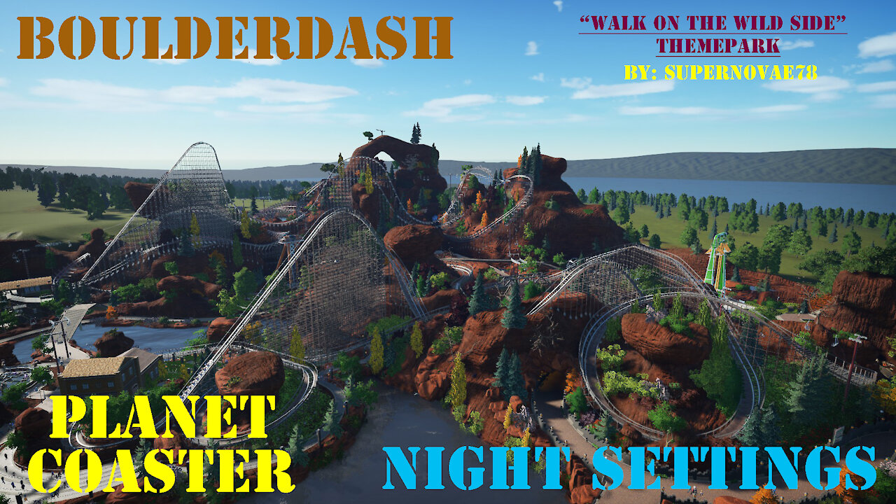 Planet Coaster | Boulderdash [#002] in night setting POV