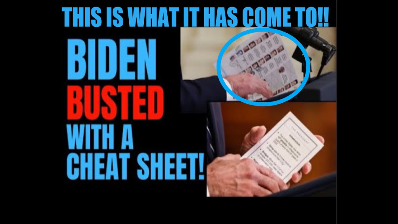 JOE BIDEN'S CHEAT SHEET LOOK LIKE A KINDERGARDEN READING BOOK, HOW WEAK DOES THAT MAKE THE US LOOK!!