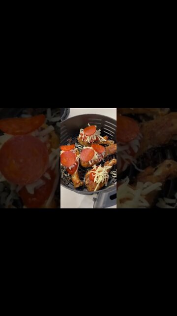 Pizza Drumsticks | #airfryerrecipes #lowcarb #keto #ketorecipes #chickenlegpiece #Shorts
