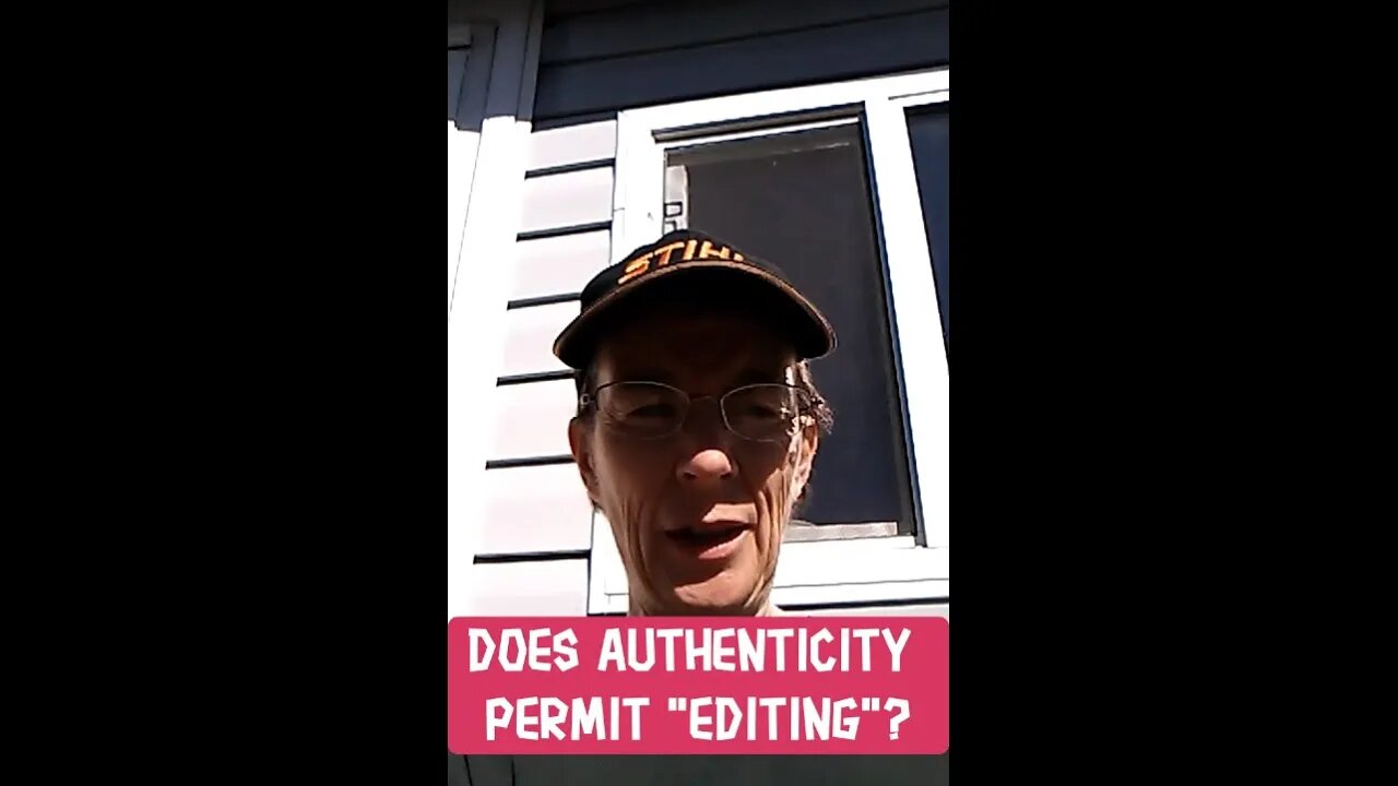 Morning Musings # 262 - Does Authenticity Permit "Editing"? Can We Just Do As We Will? Wounded Soul.