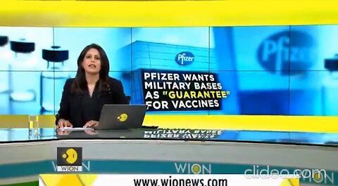 Pfizzer wants Military bases as Guarantee for vaccines