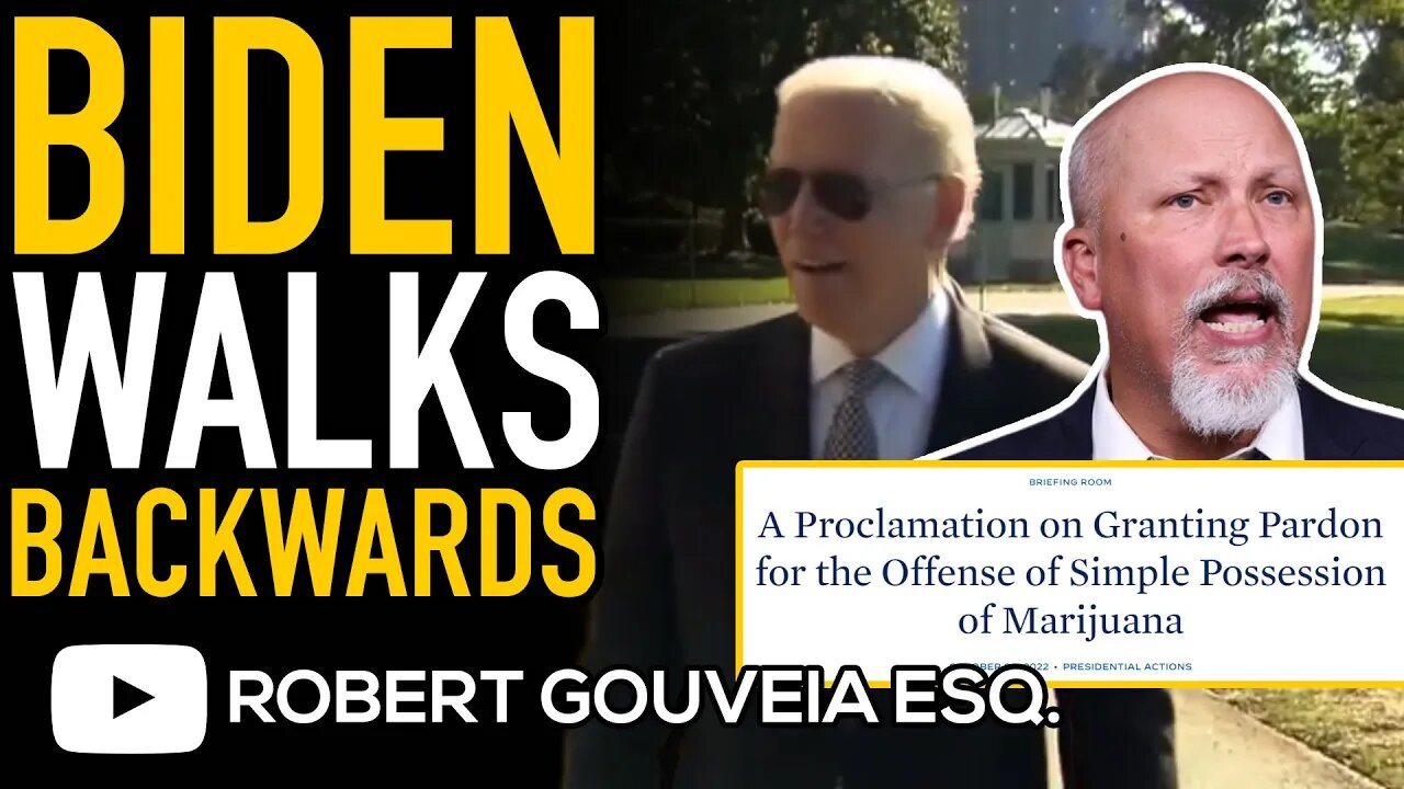 Weird BIDEN Walks BACKWARDS and PARDONS Marijuana Crimes