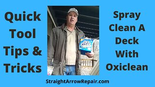 Spraying Wooden Deck with Oxiclean #shorts