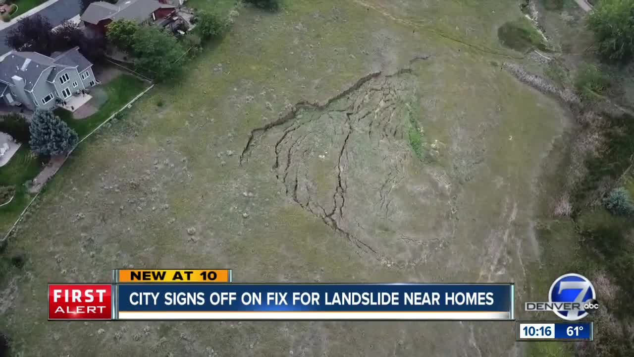 Homes threatened by football field sized landslide in Louisville neighborhood