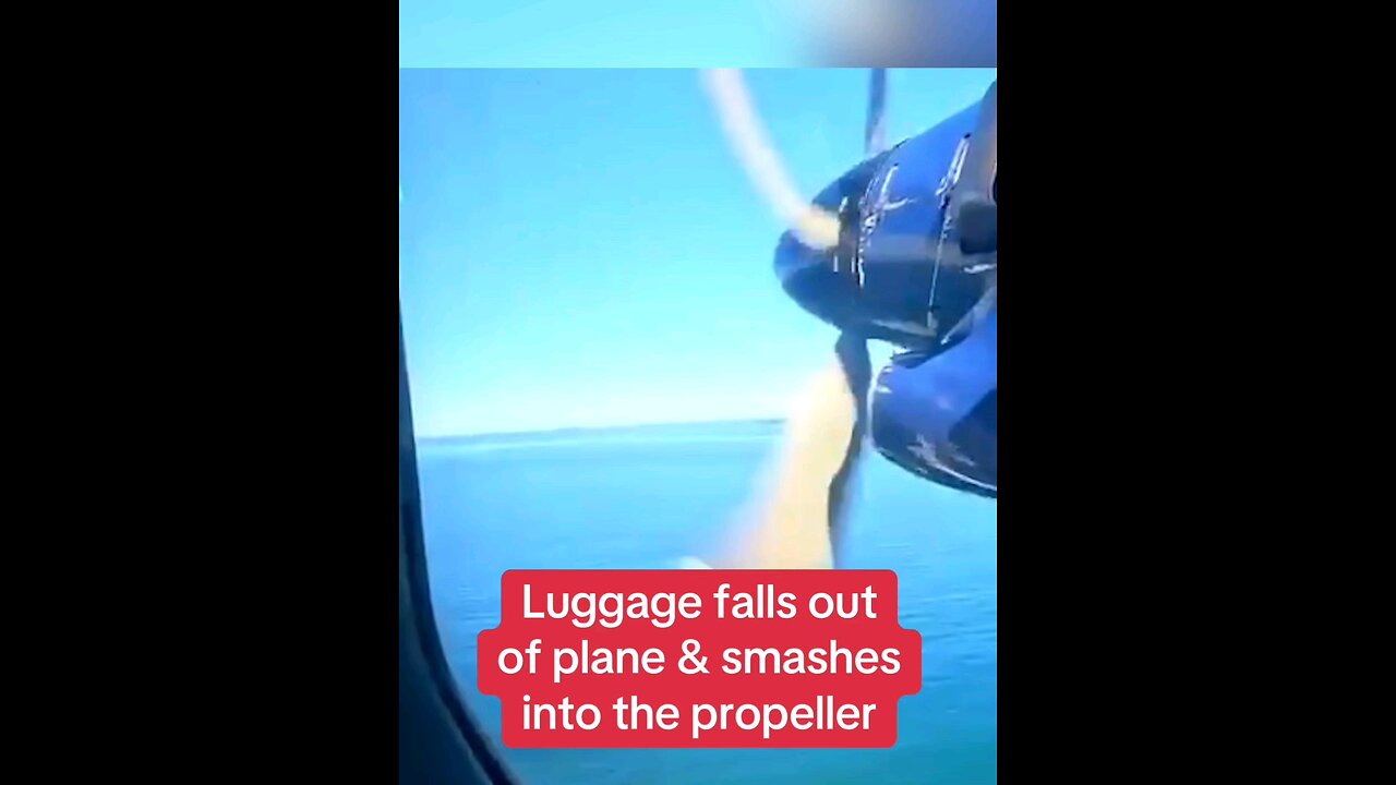 luggage Falls Out Of Storage And Hits Prop Total Dustruction