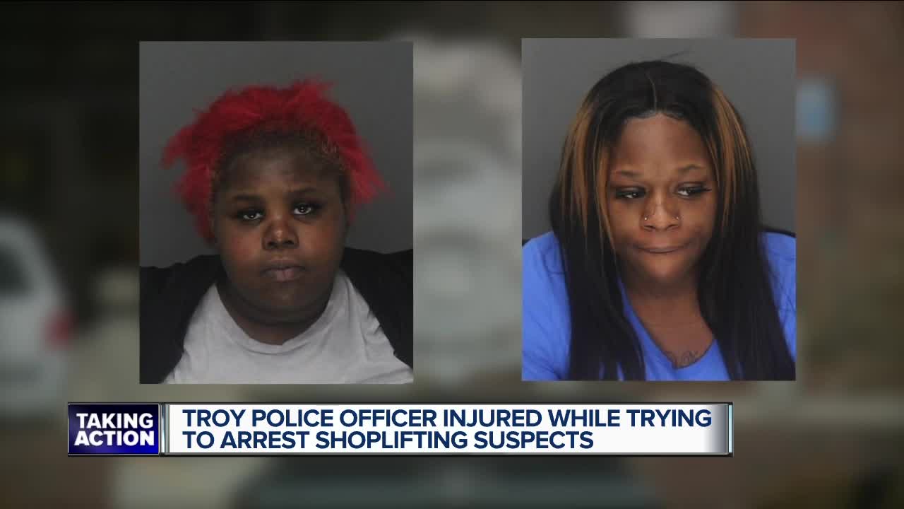 'We are all fortunate that this wasn’t worse.' Troy officer dragged by car of suspects accused of retail fraud