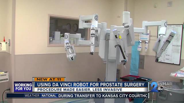 Using Da Vinci Robot for prostate surgery