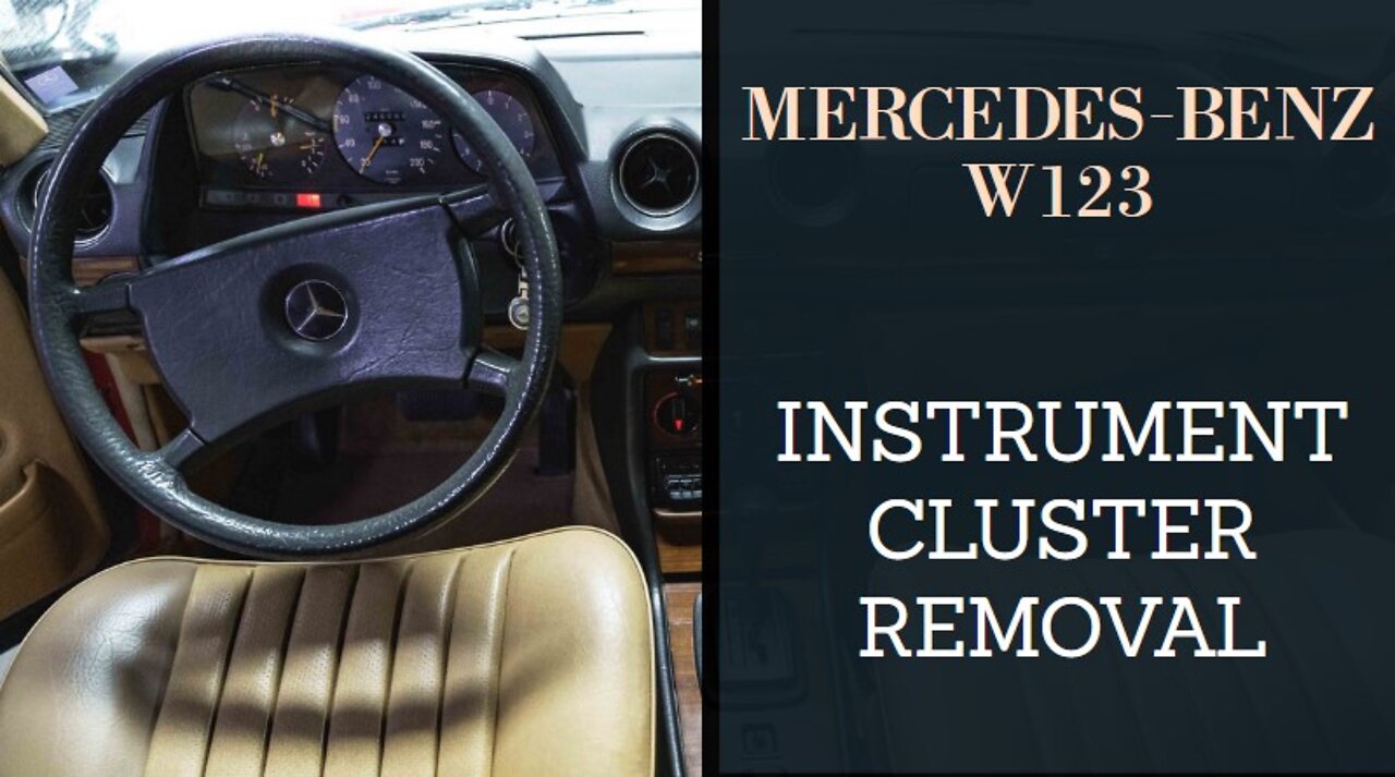 Mercedes Benz W123 - Instrument Cluster removal DIY