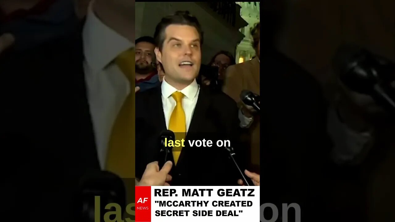 Rep. Matt Gaetz: "McCarthy created SECRET side deal" #shortsvideo