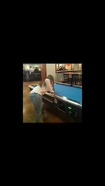 Redhead Shooting Pool! #shorts