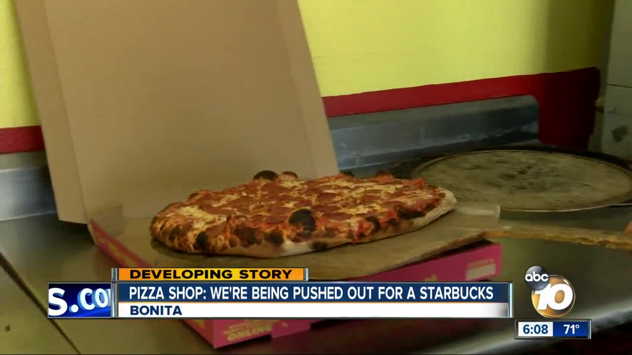 Pizza shop claims it's being pushed out for a Starbucks