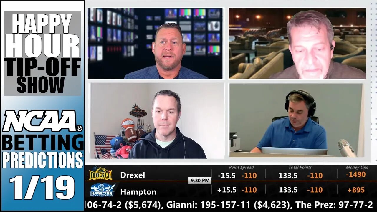 College Basketball Picks, Predictions and Odds | Happy Hour Tip-Off Show for January 19