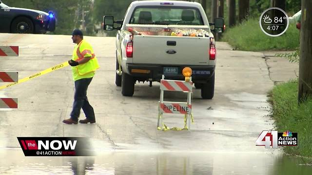 Two water rescues conducted on 12th and Elmwood due to heavy downpour