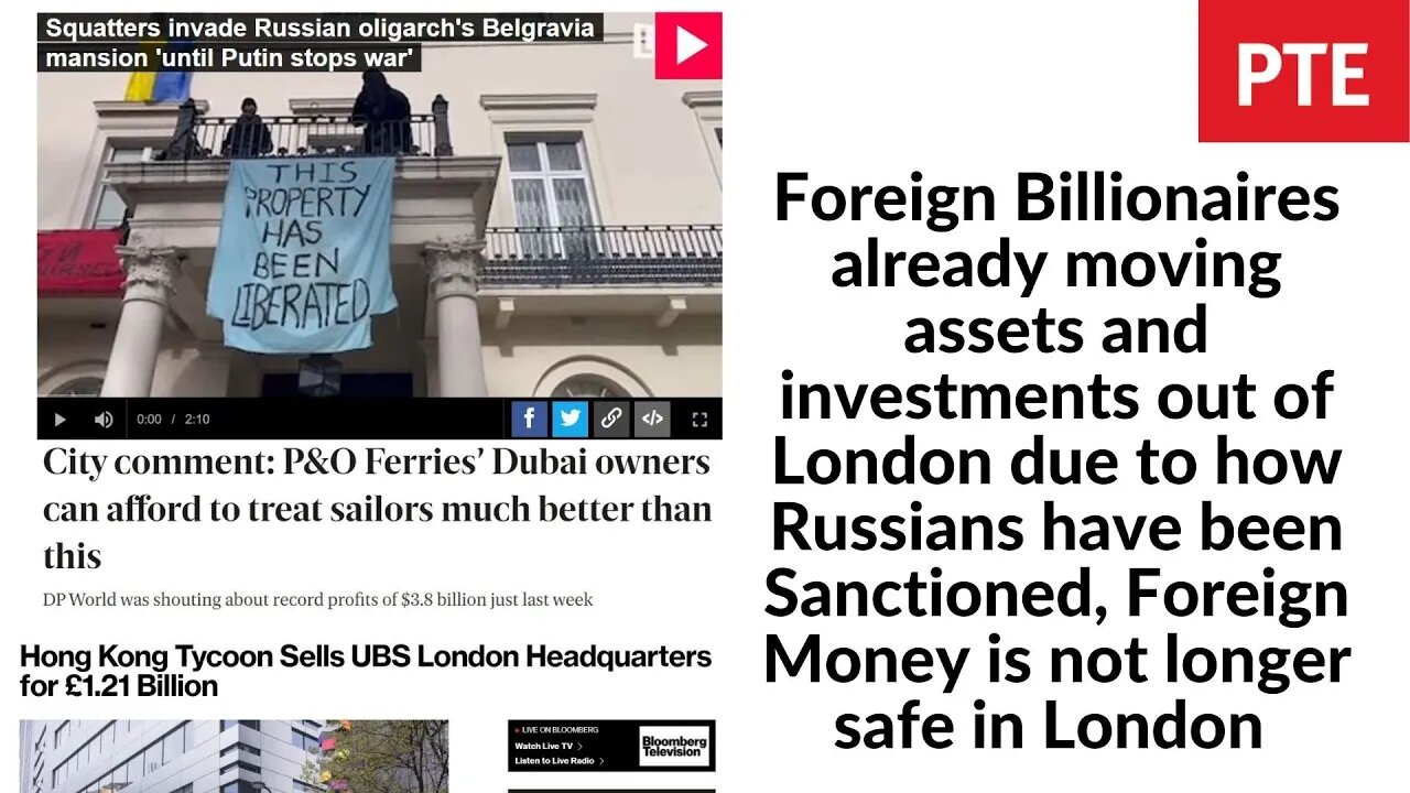 Foreign Billionaires already moving assets & investments out of London after russians sanctioned