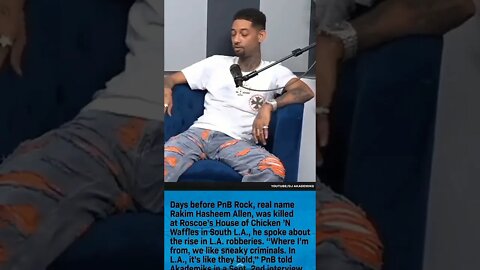 Pnb rock final interview #pnb #pnbrock #rap #rapper #artists #famous #hollywood #losangeles #label