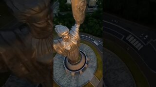 UKRAINE 4K #shorts #kiev #kyiv #ukraine #ukrainian #statue #fpv #drone #travel #view #action