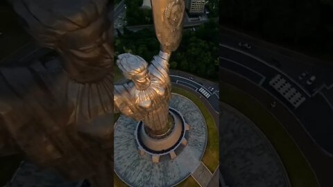 UKRAINE 4K #shorts #kiev #kyiv #ukraine #ukrainian #statue #fpv #drone #travel #view #action