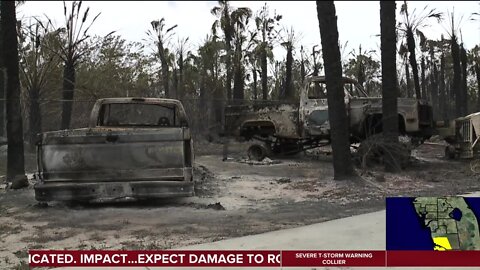 36th Ave SE fire continues to be active in Collier County