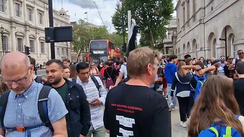 Hunt Saboteurs Association animal rights protest pass horse guards #horseguardsparade