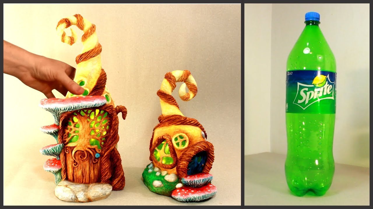 ❣DIY Two Fairy House Lamps Using a Plastic Bottle❣