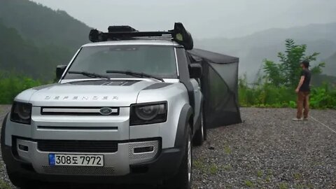 Is It Rain That You Live In Fivestar Camping In the Heavy Rain Land Rover Defender @@@@@ 10