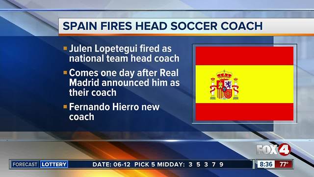 Spain replaces fired Lopetegui with Hierro