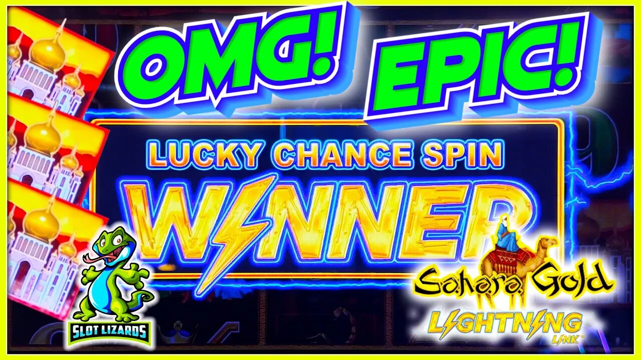 HAPPY ACCIDENT LEADS TO HUGE WIN! BETTER THAN JACKPOT! Lightning Link Sahara Gold Slot