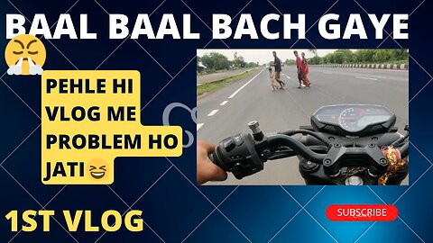 Yeh Kya Hogya Ride Pr Biker Crashed😭Marta Marta Bacha Aaj Toh😰 1st Vlog