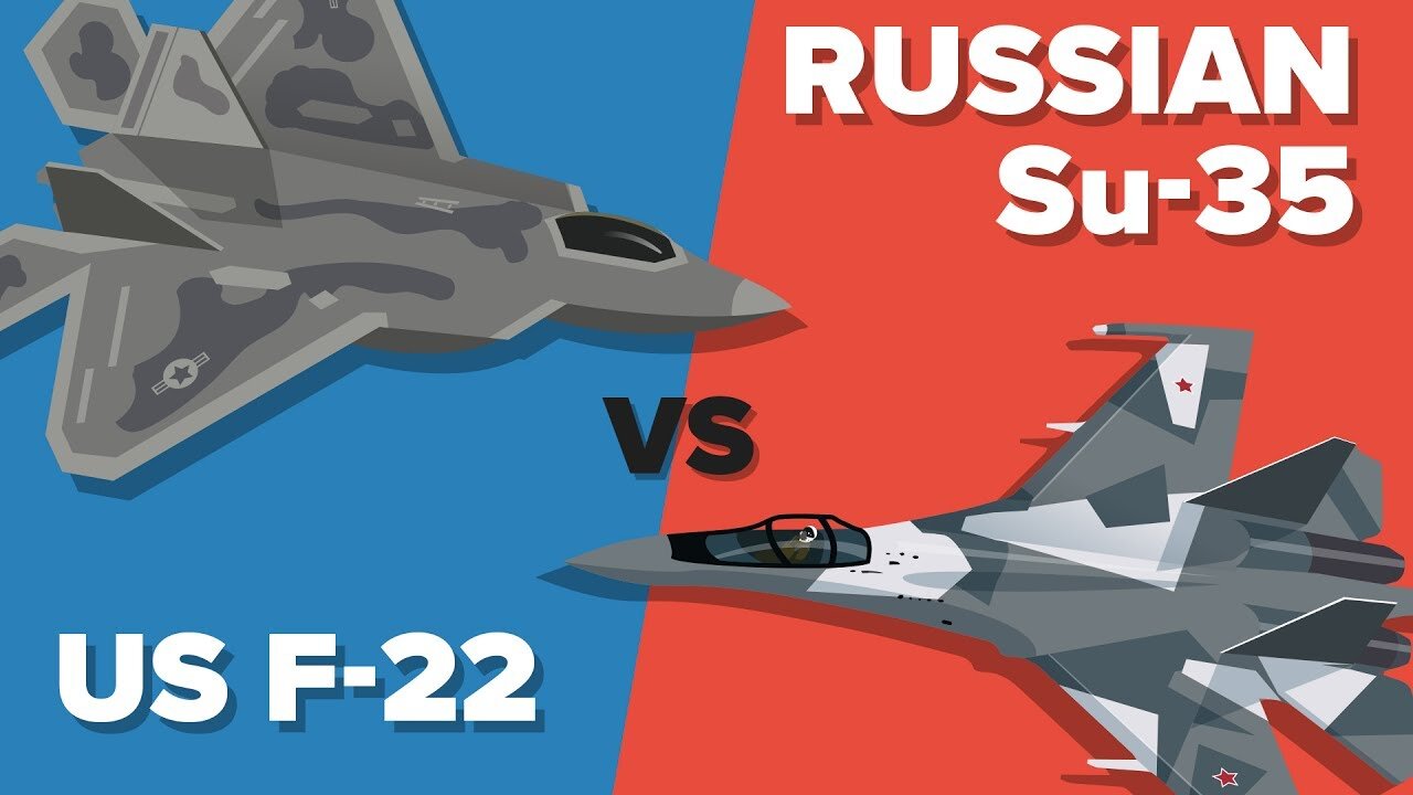 US F-22 Raptor vs Russian Su-35 Fighter Jet - Which Would Win Military Unit Comparison