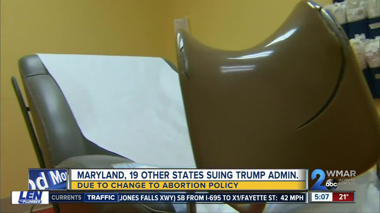 Maryland, 19 other states suing Trump Administration over abortion policy