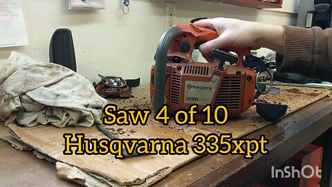 Husqvarna 335xpt not oiling. clearing out the oil feed system. saw 4 of 10 repaired.